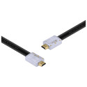 Cabo Hdmi 2.0 4k Ultra Hd 3d Conexão Ethernet Flat Com Conector Desmontável 3 Metros - H20fl-3